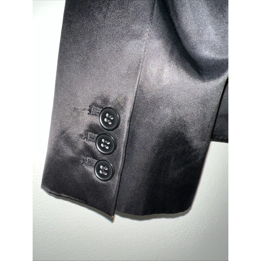 Women’s Victor‎ Alfaro Black Silk Evening Dress Jacket Blazer Size 12
